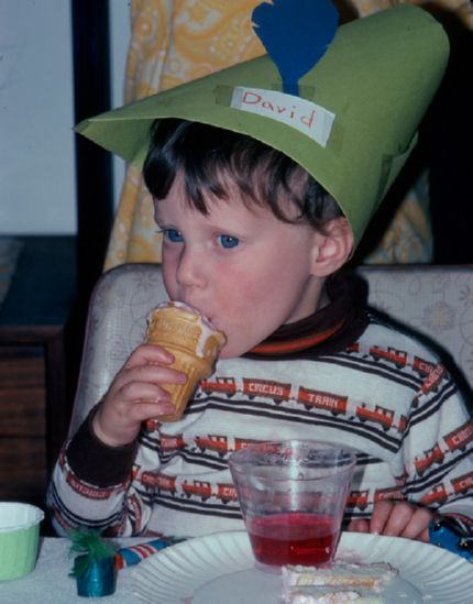  eating ice cream at Anita's fifth birthday